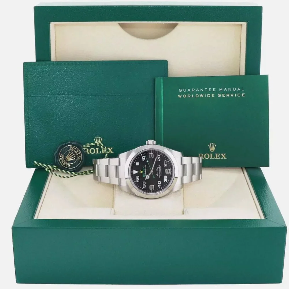 Men's Rolex Mint 40mm Air King Watch BOX TAGS
